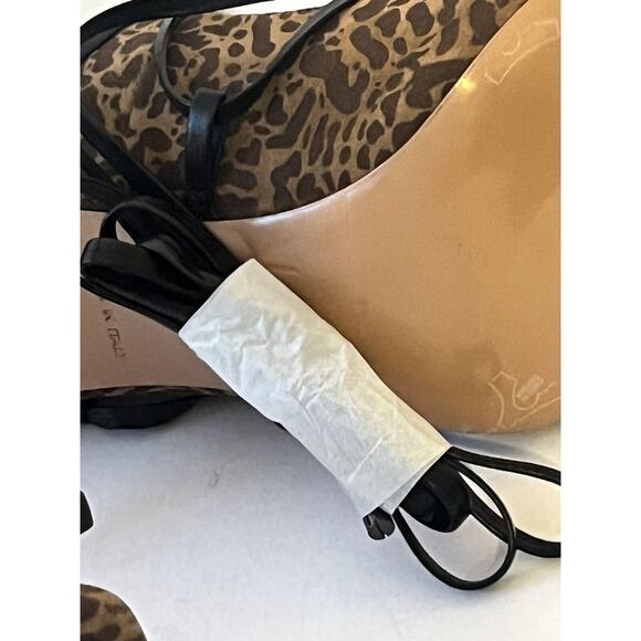 NEW Lita by Ciara Solid Square Toe Strappy Heels •37/ US 6• Pumps Cheetah Wrap - Picture 16 of 16